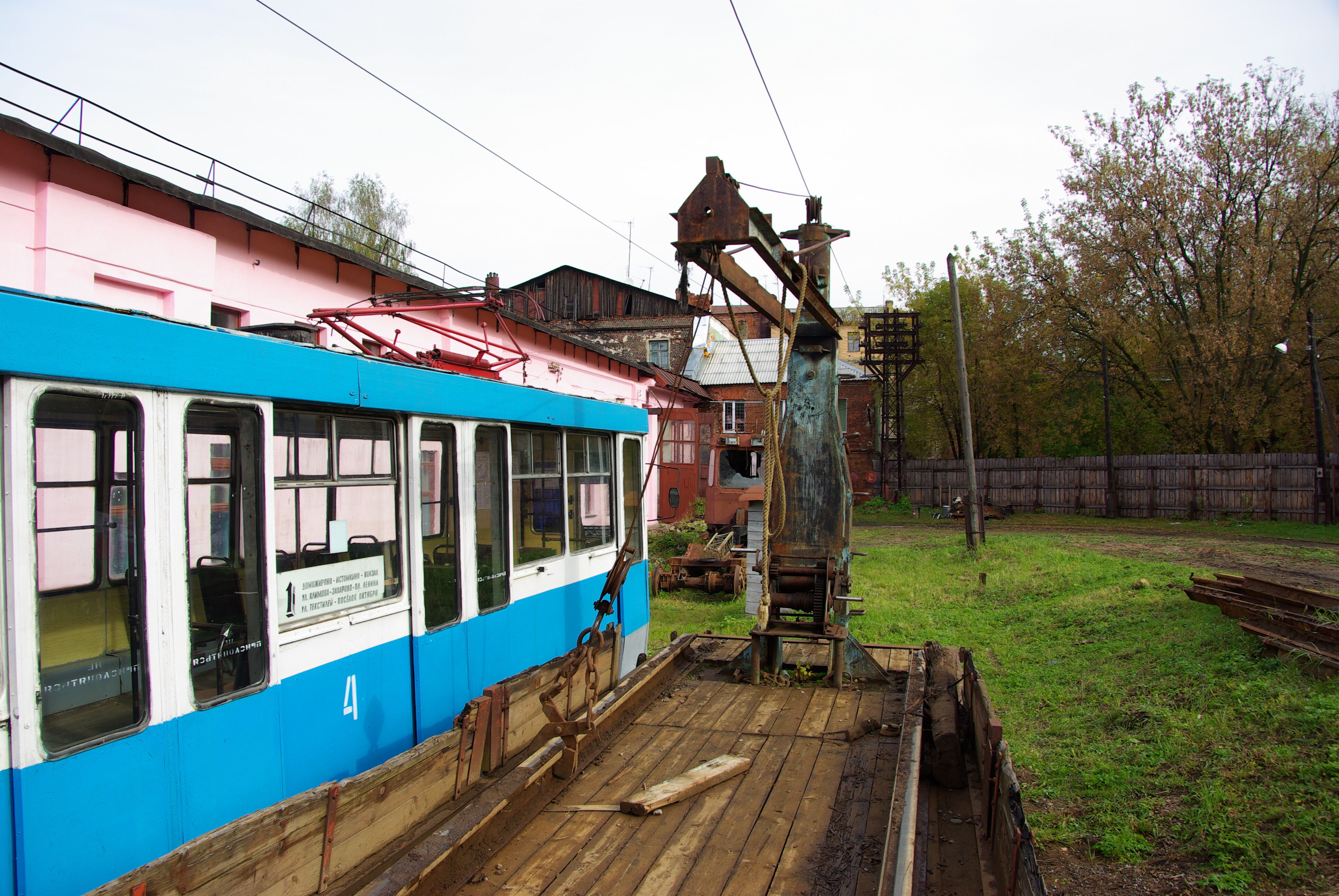 Грузовая трамвайная платформа