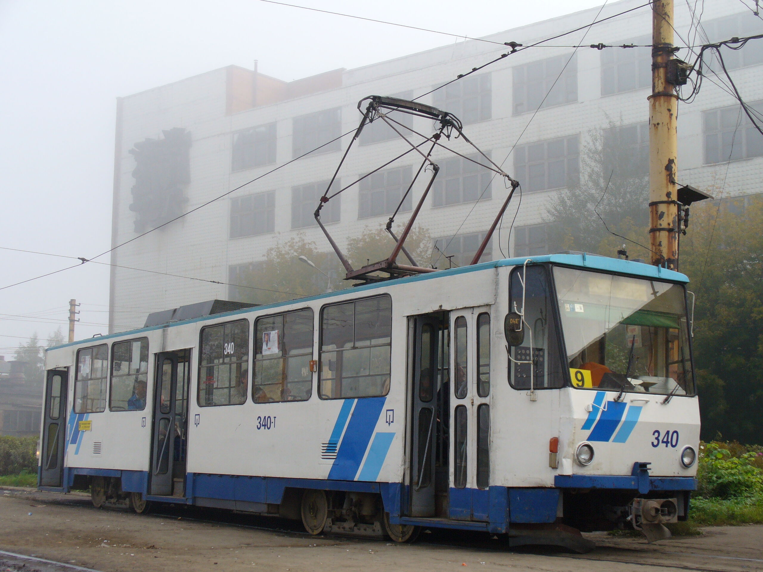Трамвай Tatra T6B5 №340 в новой схеме окраски середины 2000-х