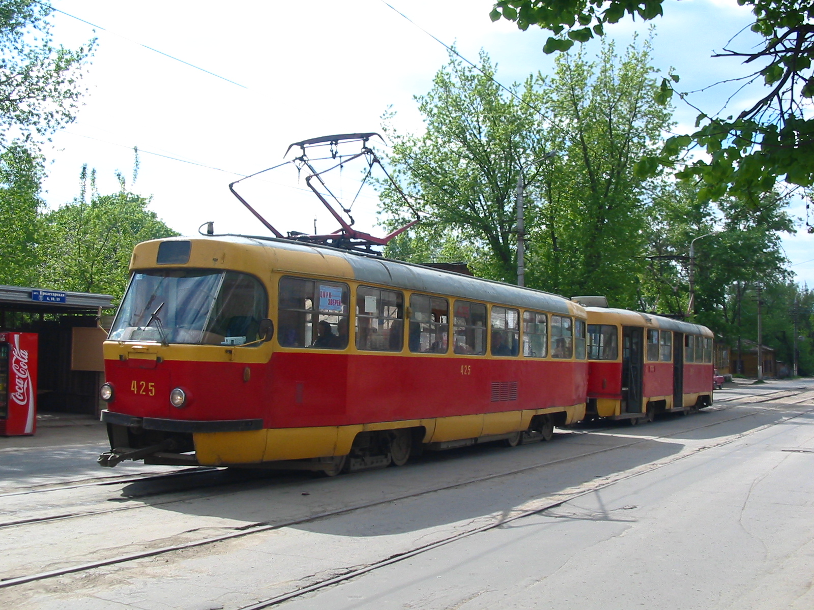 Поезд тянитолкай Tatra T3 