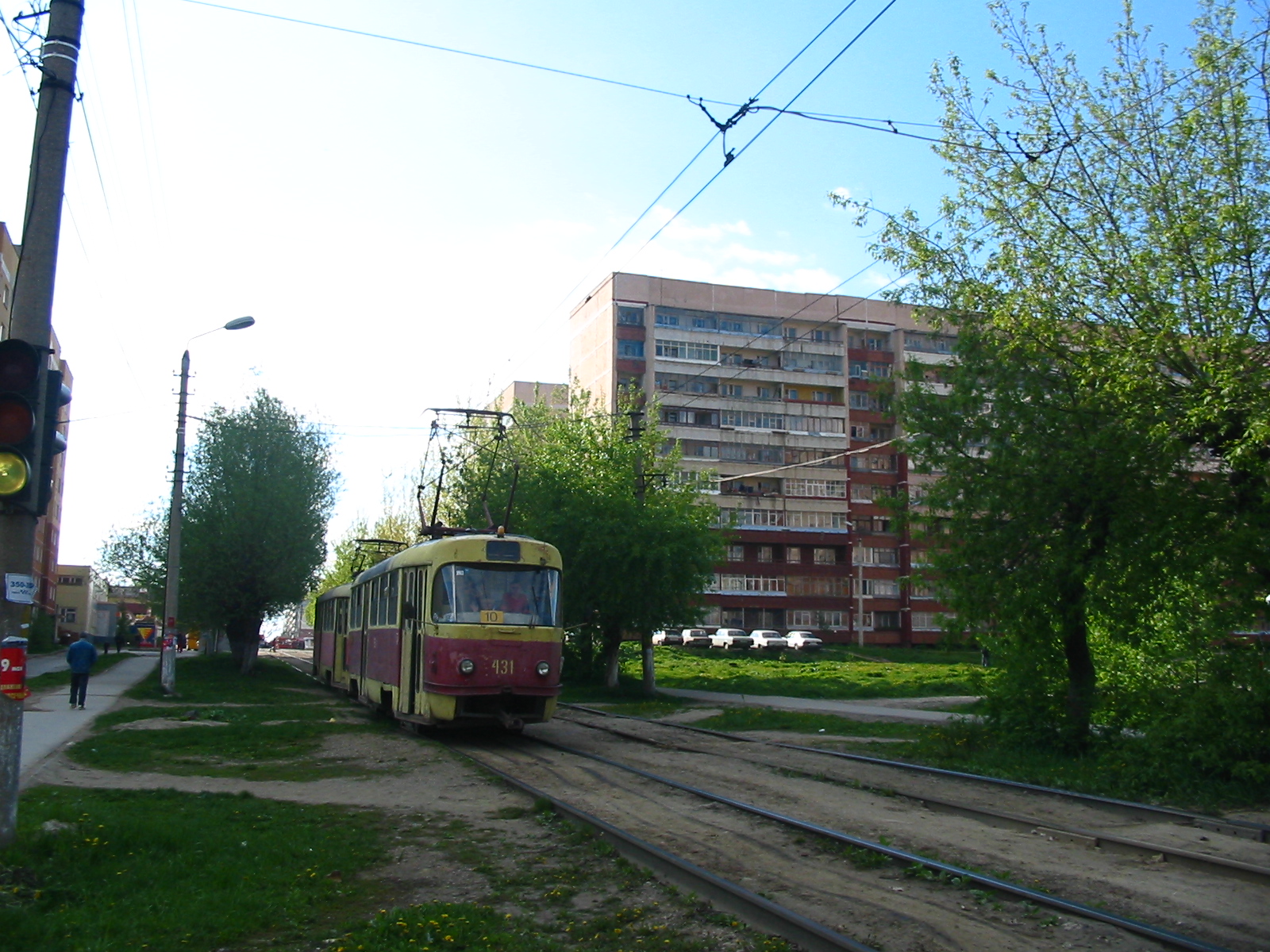 Трамвай Tatra T3 №431 на линиях второго депо