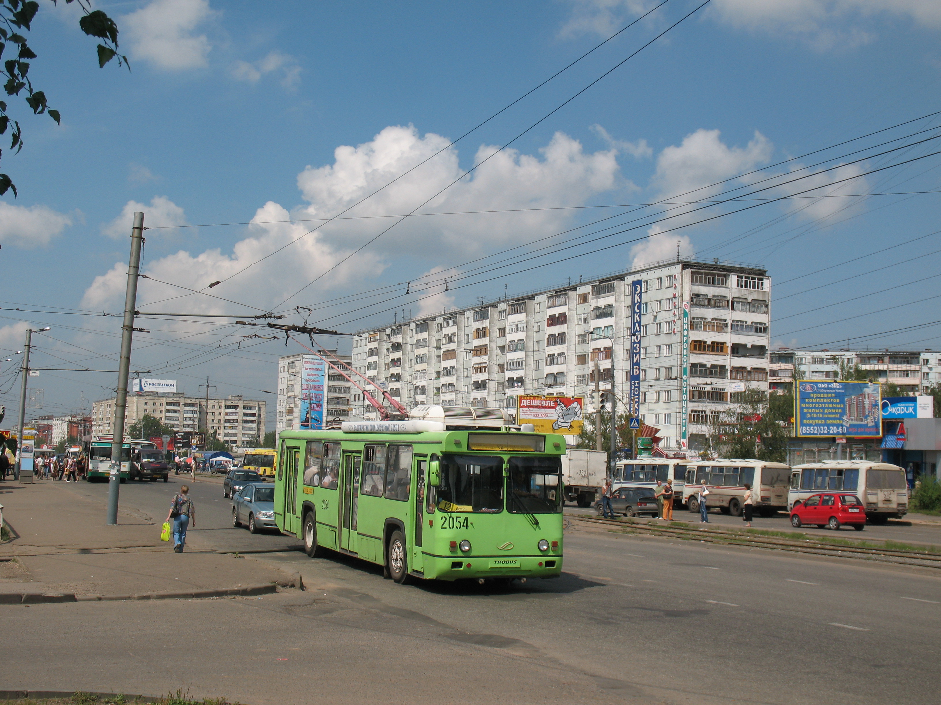 Троллейбус БТЗ-5276-04 2054 маршрут 12