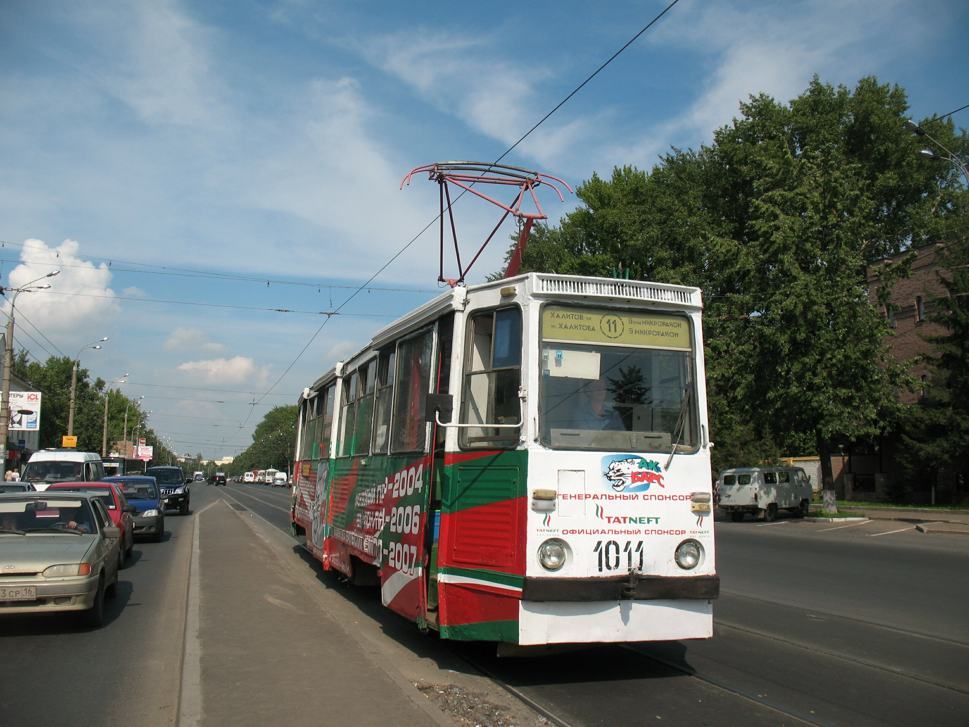 Трамвай 71-605 1011, маршрут 11