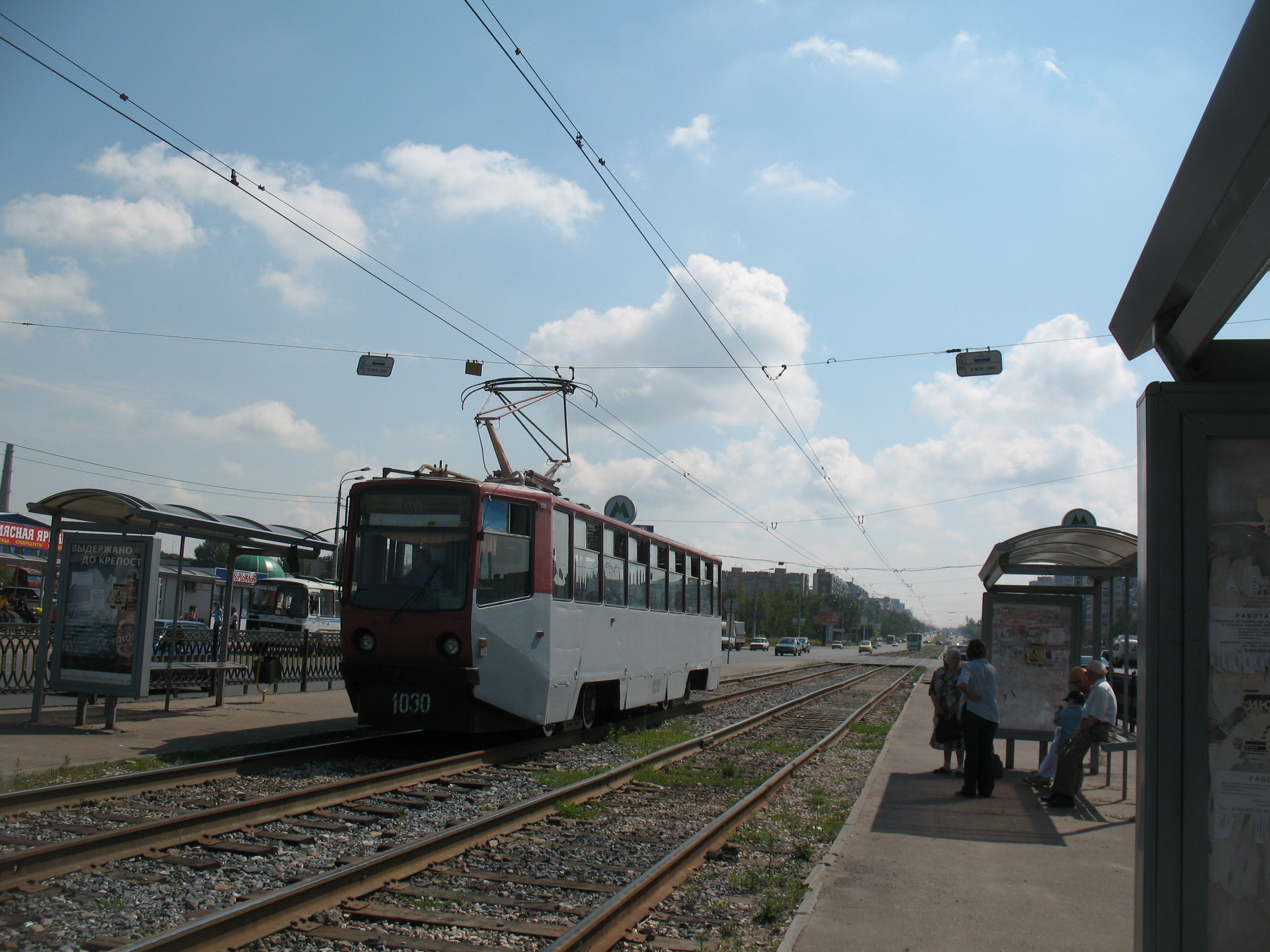 Трамвай 71-608КM 1030, маршрут 12