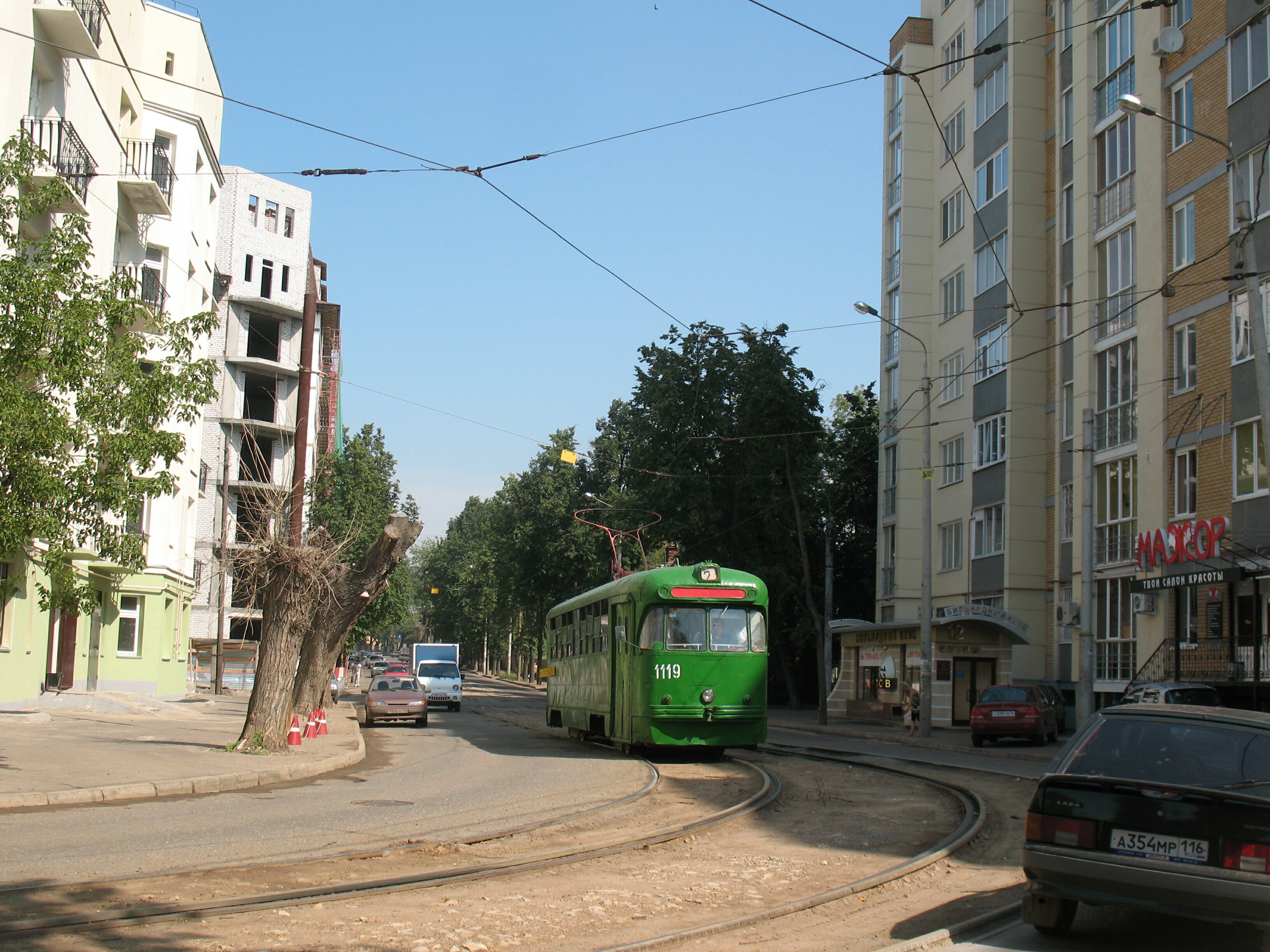 Трамвай РВЗ-6М2 1119, маршрут 2