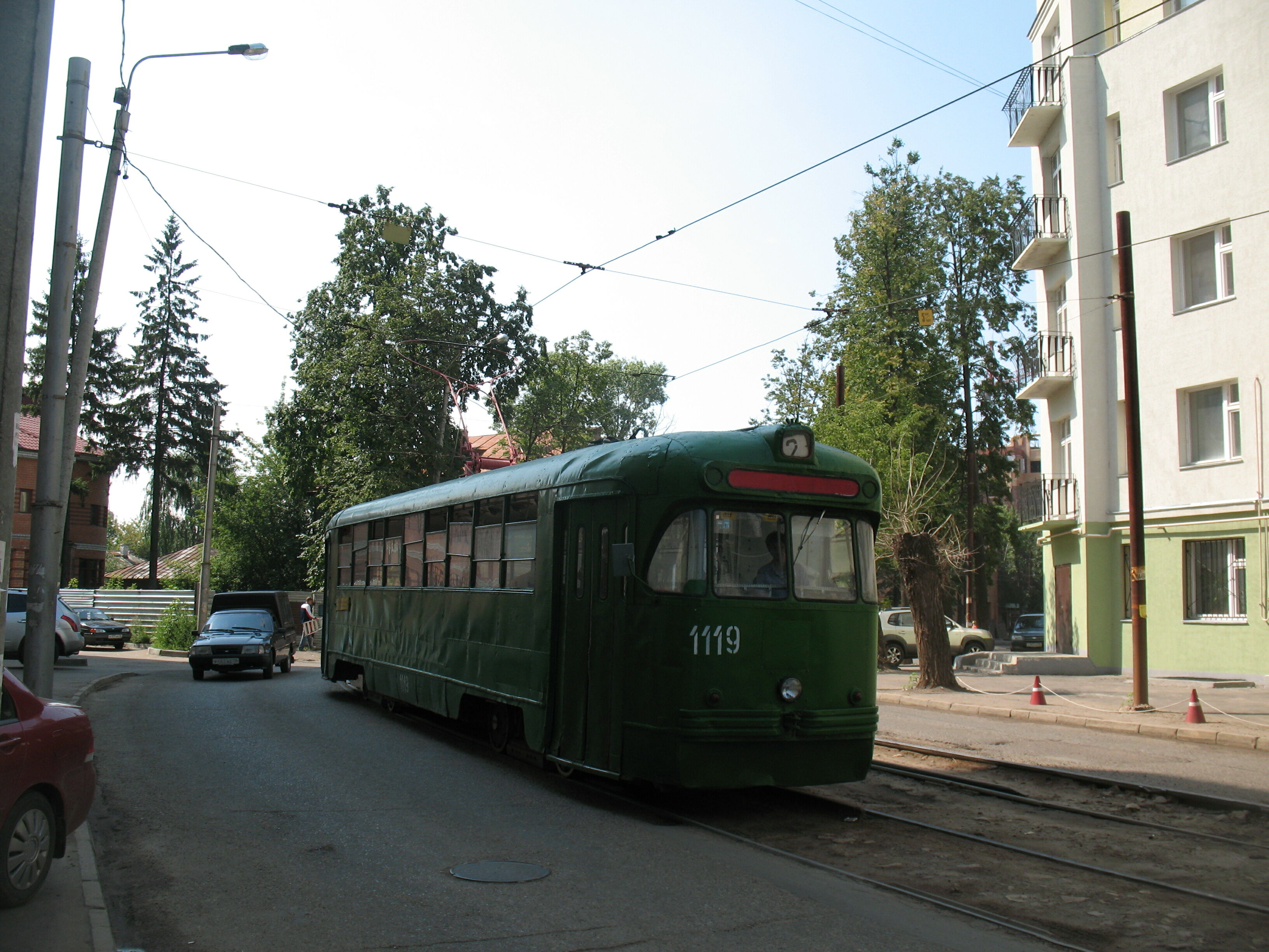 Трамвай РВЗ-6М2 1119, маршрут 2