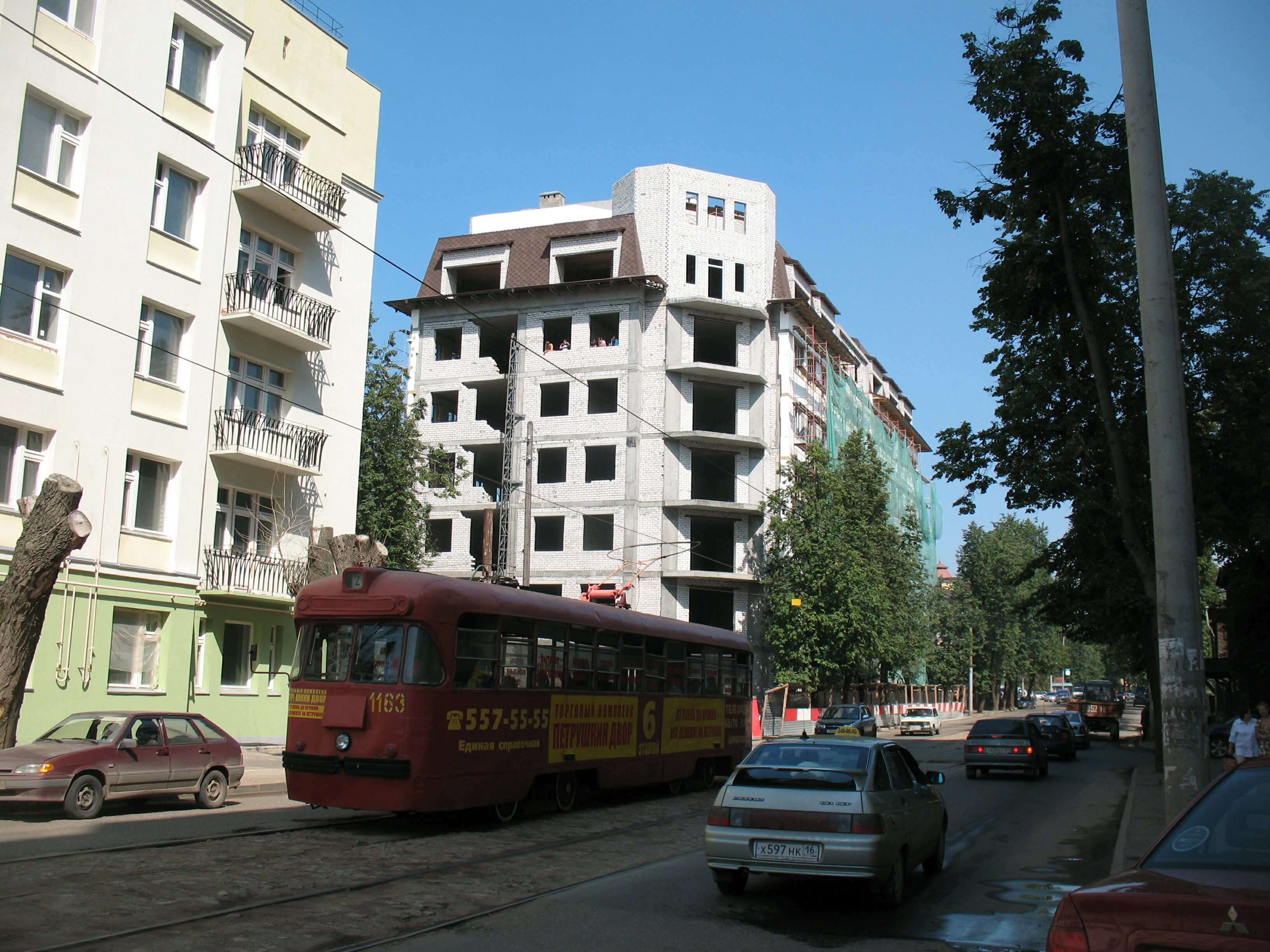 Трамвай РВЗ-6М2 1163, маршрут 2