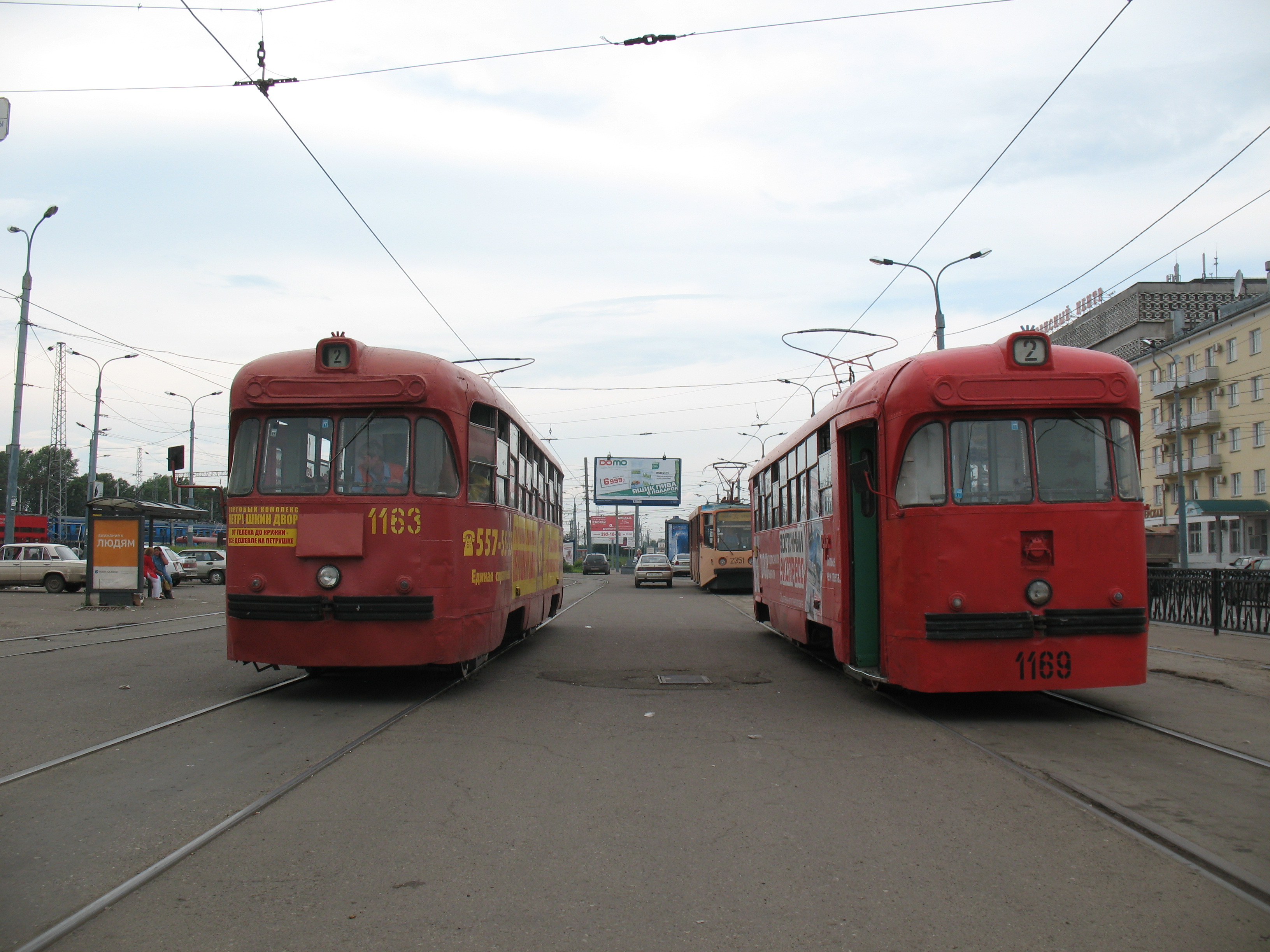 Трамвай РВЗ-6М2 1163, маршрут 2