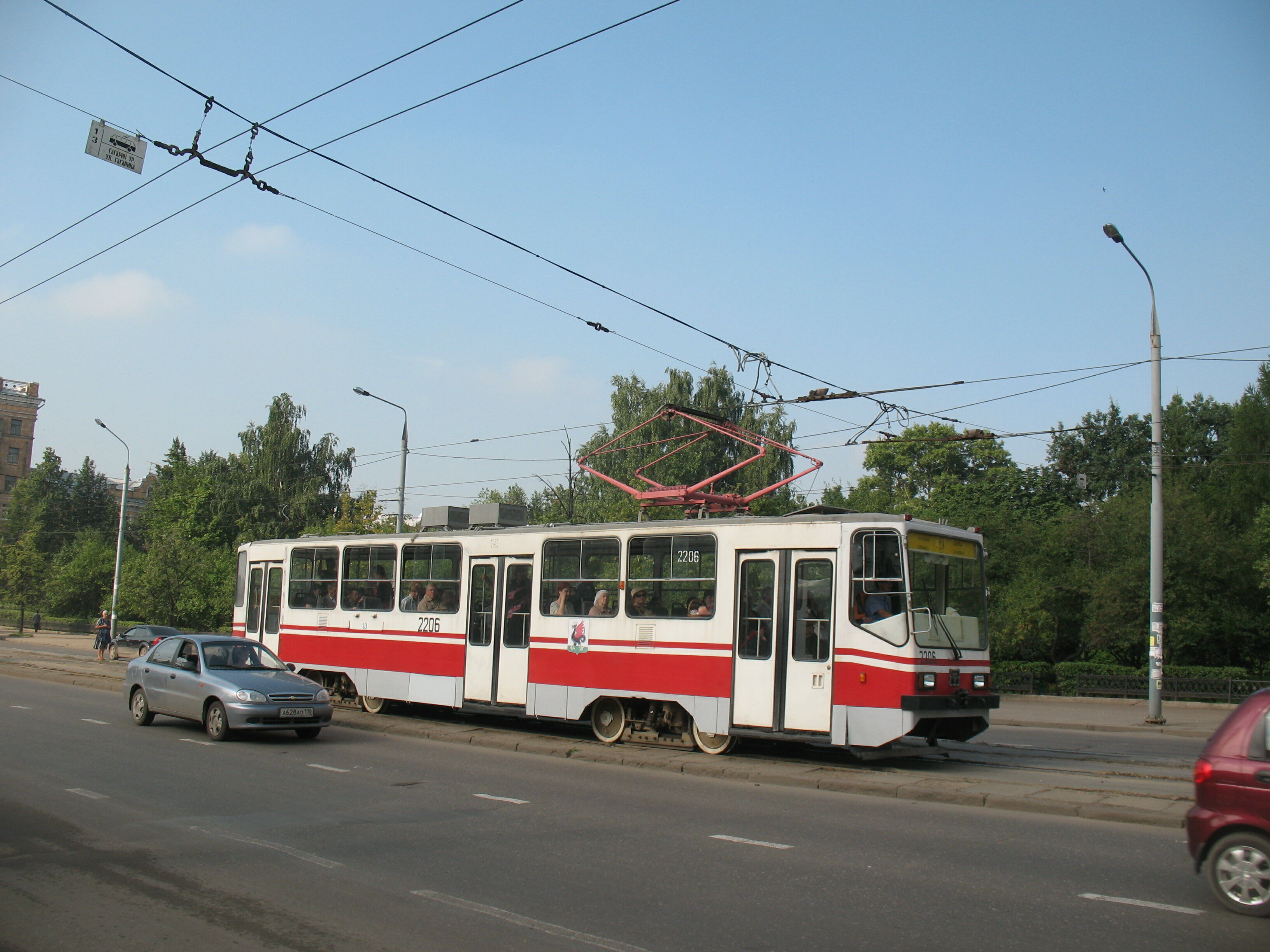Трамвай СПЕКТР 71-402 2206 маршрут 13