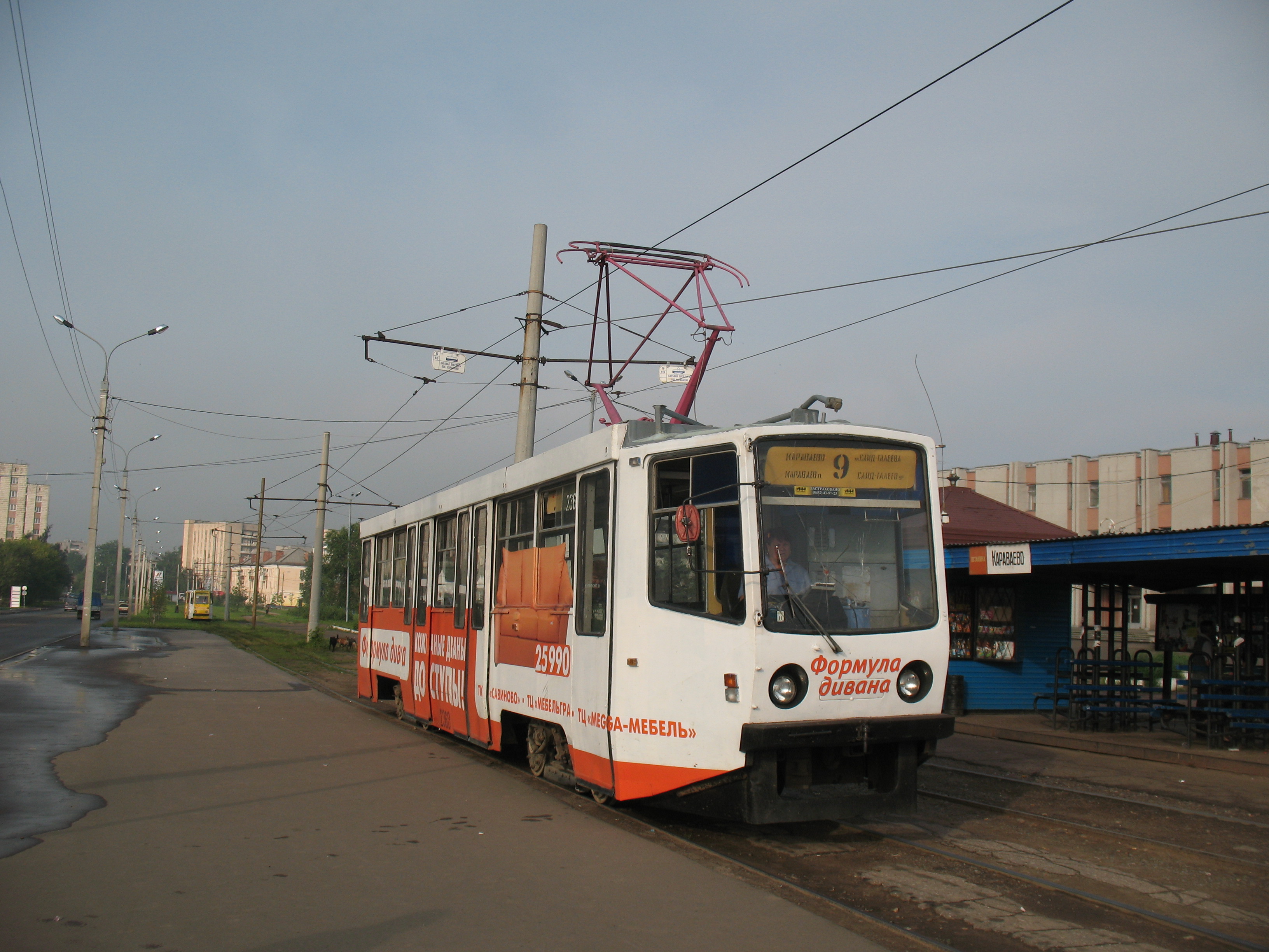 Трамвай 71-608КM 2360, маршрут 9