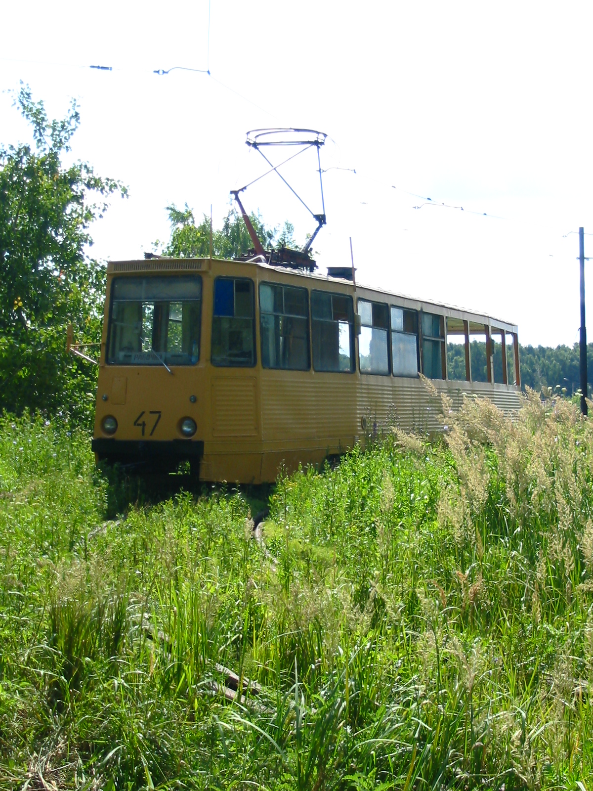 Служебный трамвай 71-605 47 с открытым кузовом