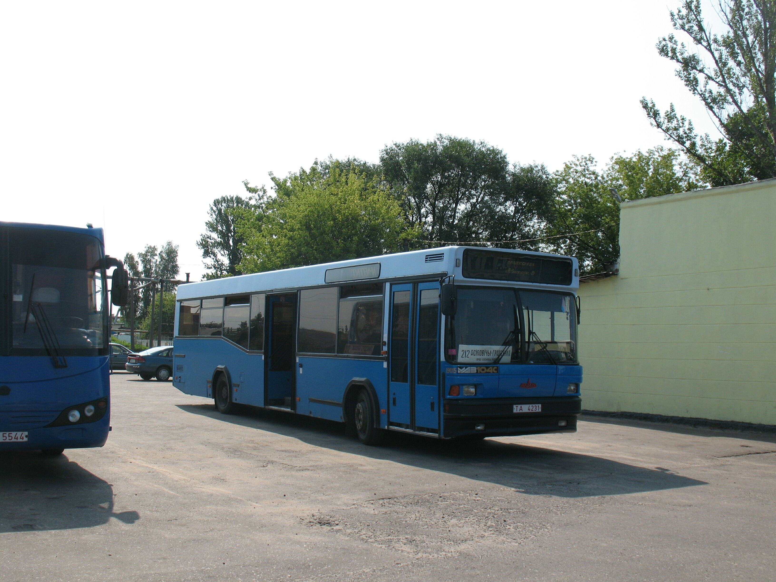 Автобус МАЗ-104 на маршруте Осиповичи - Гродзянка